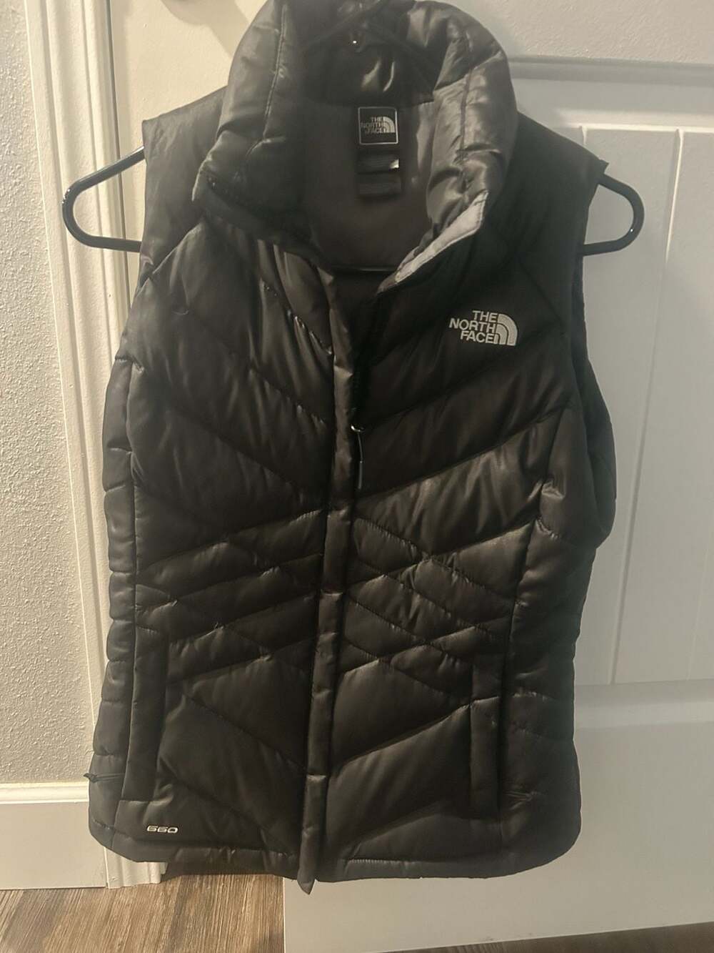 Womens North Face 550 Down ACONCAGUA Vest Puffer Black Jacket Coat